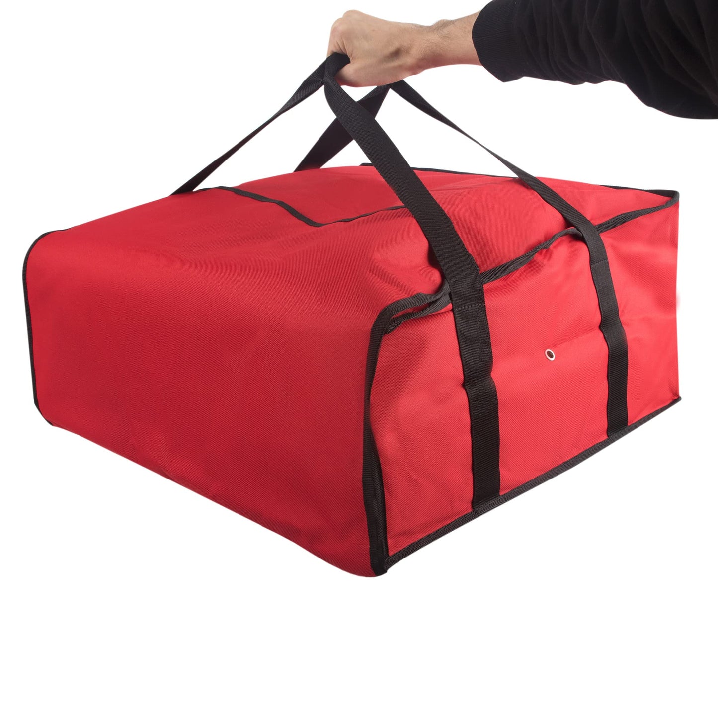 Pizza Carrier Insulated Bags Extra Large for Deliveries – Holds up to 4 Fresh Pizzas, Insulated Pizza Carrier Delivery Bag (Red)