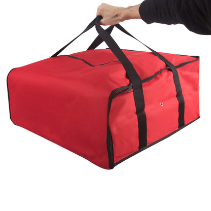 Pizza Carrier Insulated Bags Extra Large for Deliveries – Holds up to 4 Fresh Pizzas, Insulated Pizza Carrier Delivery Bag (Red)