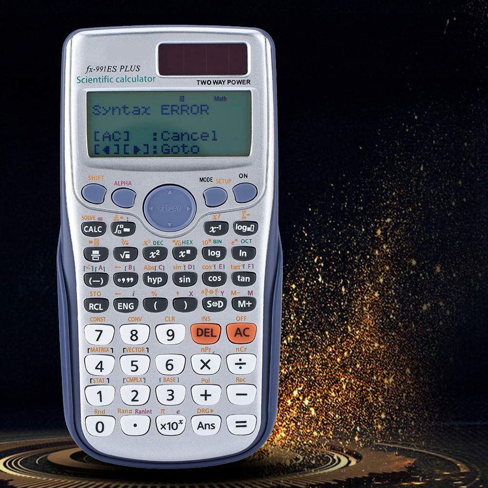 Scientific Calculator with 417 Functions, Plus Student Handheld Scientific Portable Solar Scientific Calculator for School Office, Textbook Synchronous Display