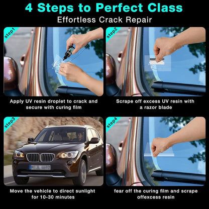 2026 Upgrade, Windshield Crack Repair Kit，Windshield Repair Kit, Premium Quick Fix Windshield & Glass Repair Tools for Chips and Cracks(2PCS)