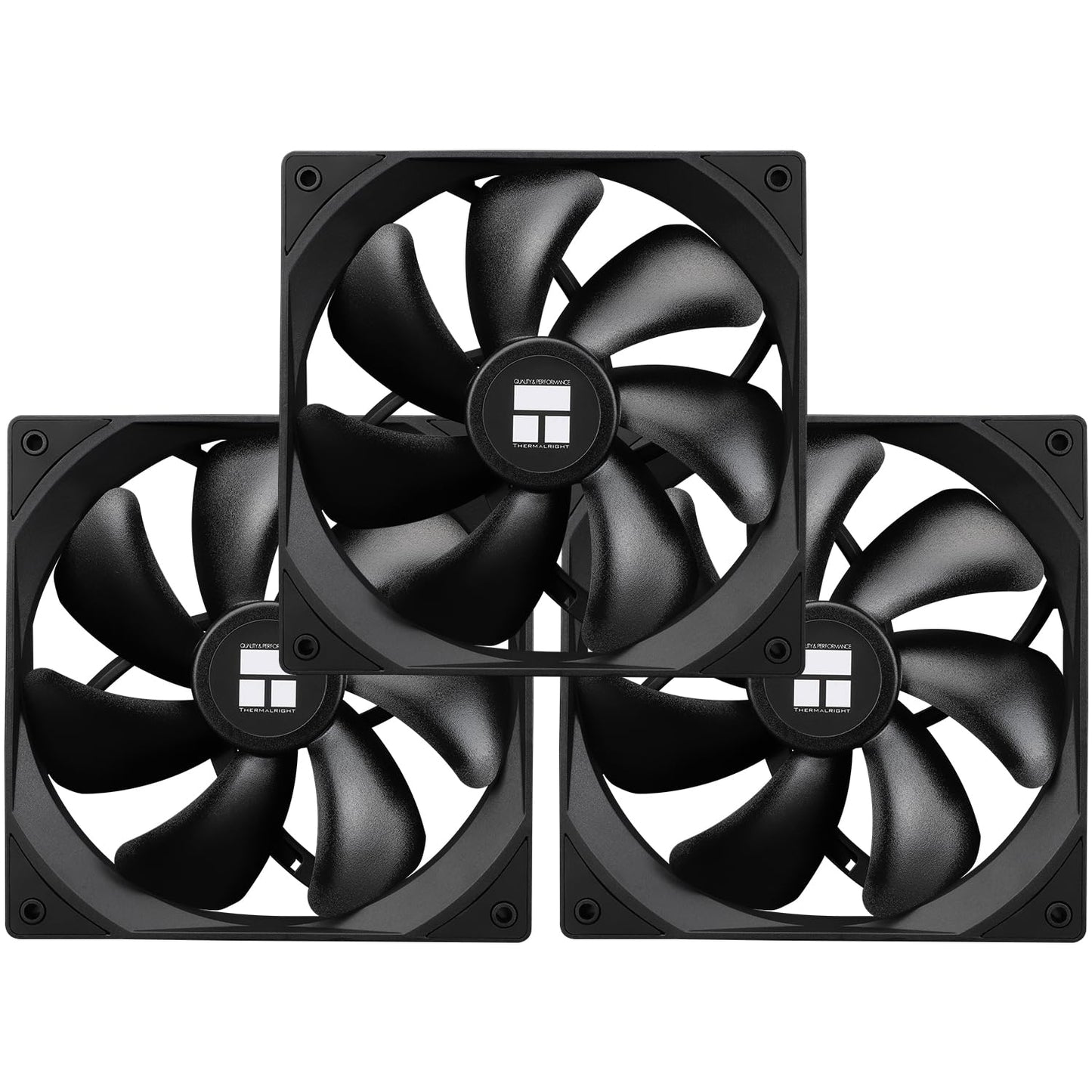 Thermalright TL-C14C X3 CPU Case Fan 140mm, PWM Fan Silent Computer Fan with 1500RPM Speed, CPU Cooling Black Fan,3 Quantities