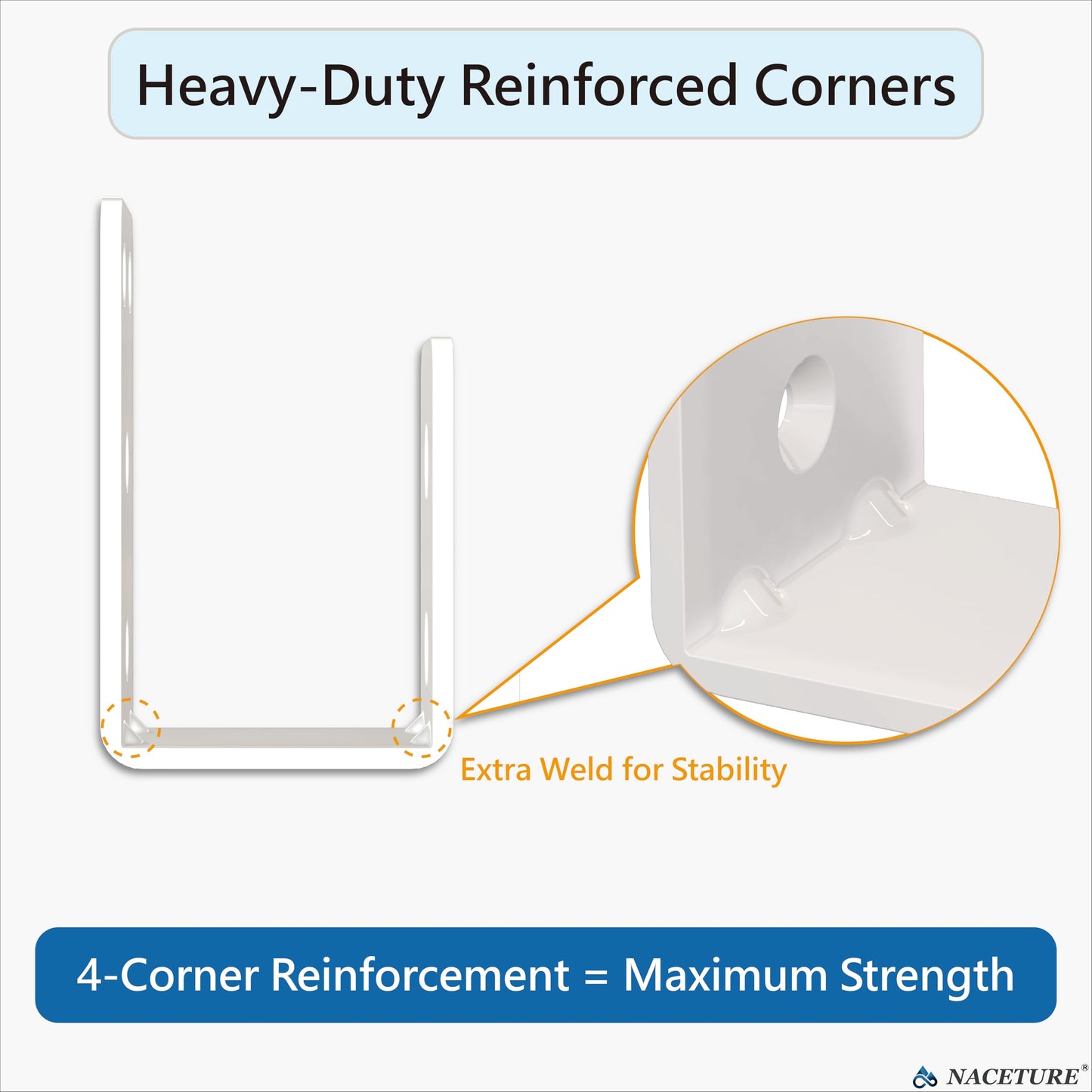 4 Pack Door Barricade Brackets – Heavy Duty 2x4 U Bracket Door Brace Reinforcement Plates with Screws, Wall Mount Security Bar Holder for Front Door Safety, Anti-Rust Steel, Easy Install