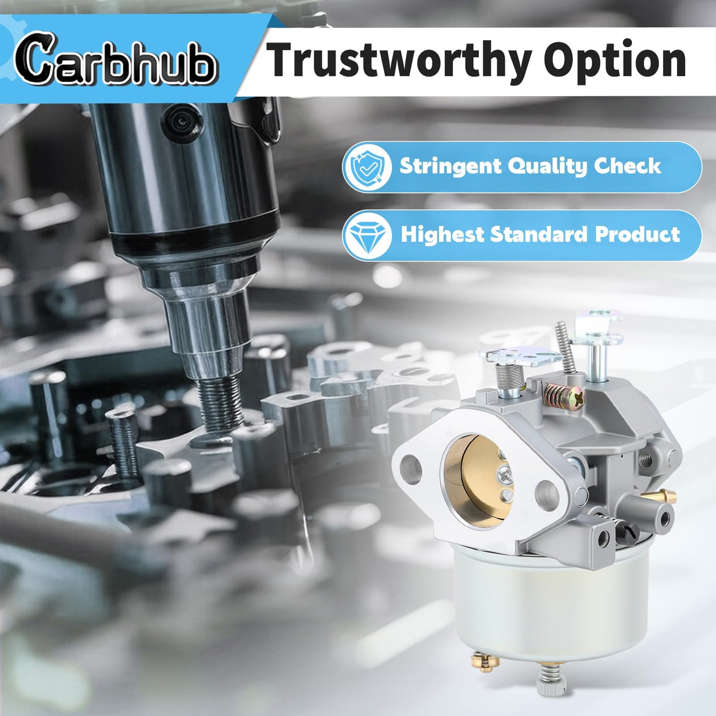 Carbhub 640052 Carburetor for Tecumseh 640349 640054 640058 640058A HMSK80 HMSK85 HMSK90 HMSK100 HSMK110 LH318A LH358SA 8HP 9HP 10HP Snowblower Generator Chipper Shredder - Tecumseh 640052 640054 Carb