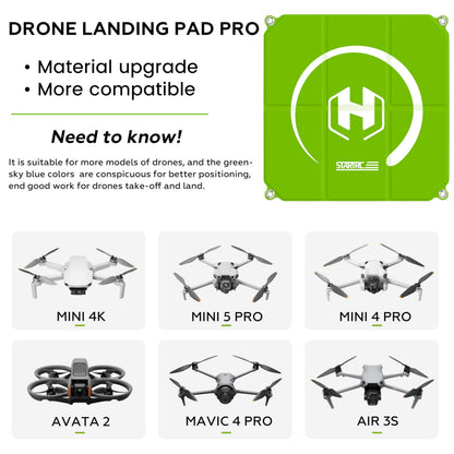 STARTRC Drone Landing Pad, Universal Waterproof Portable Fast-Foldable Helipad for Mini 5 Pro/4/3/2 SE/4K/DJI Neo/Flip/Mavic 3/RC Quadcopters (Blue-green, 26-inch/65cm)