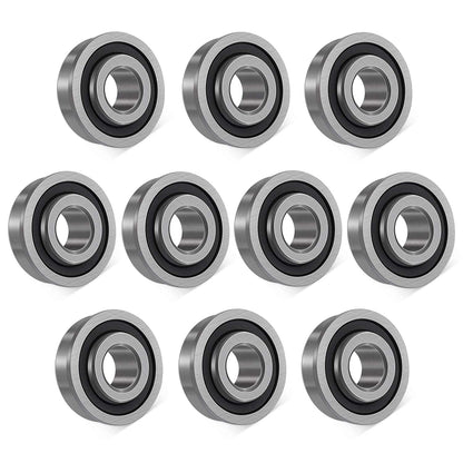 10 Pack Flanged Ball Bearings ID 3/4" x OD 1-3/8", for Lawn Mower, Wheelbarrows, Carts & Hand Trucks Wheel Hub, Replacement for, JD AM118315, AM127304, Toro 110513, 251-210, Replacement 532009040 etc