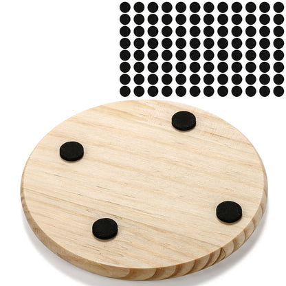 Dicunoy 24 PCS Unfinished Wood Coasters, 4 inch Round Thick Wooden Blank Coasters for Crafts with 96PCS Foam Knots for DIY Mosaic, Coaster, Laser Cutting Engraving, Painted, Pyrography, Arts