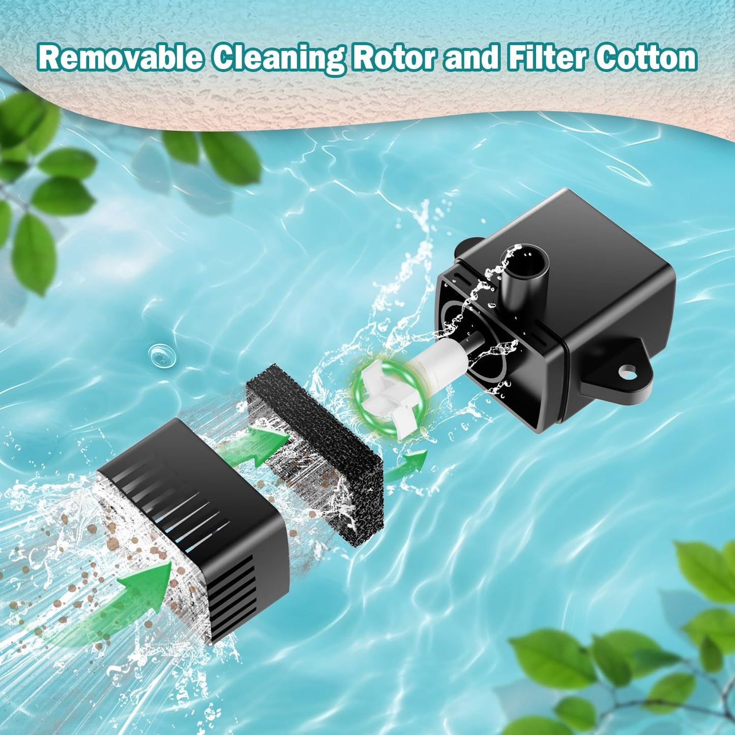 Yzert Solar Water Fountain Flower Shape, 3.5W Glass Solar Fountain with 7 Nozzles & 4 Fixer Rods,Solar Fountain Pump for Bird Bath, Outdoor, Pool, Garden, Pond