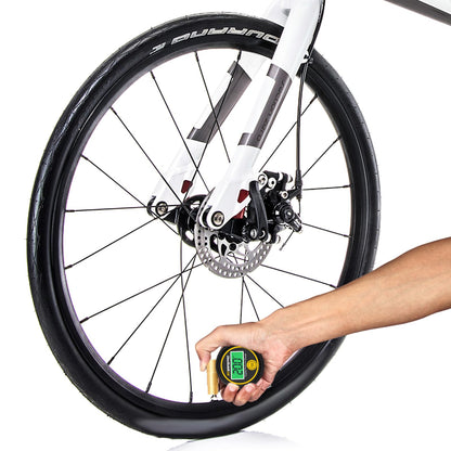 ATsafepro Digital Bike Tire Pressure Gauge - 200 PSI/13.6Bar, Presta Tire Pressure Gauge for Bike,Accurate Tire Pressure Gauge for Mountain & Road Bikes, Easy-to-Read LCD Display