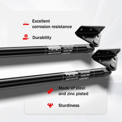 Vepagoo 10MM Ball Stud Brackets, Heavy Duty Gas Strut Mounting Bracket Kits Universal Fit Toolboxes, RV Doors, , Furniture & RV Doors, Marine Hatch, Black, Pack of 4 with Screws