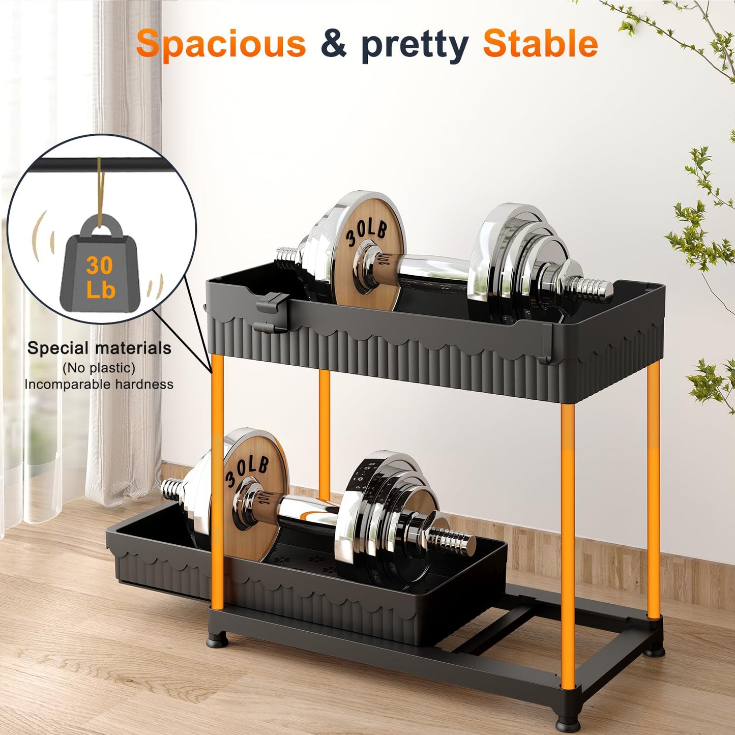 Sevenblue 2 Pack Under Sink Organizer and Storage, 2 Tier Sliding Bathroom Organizers, Multi-Use Under Sink Organizer for Bathroom and Kitchen,Black…
