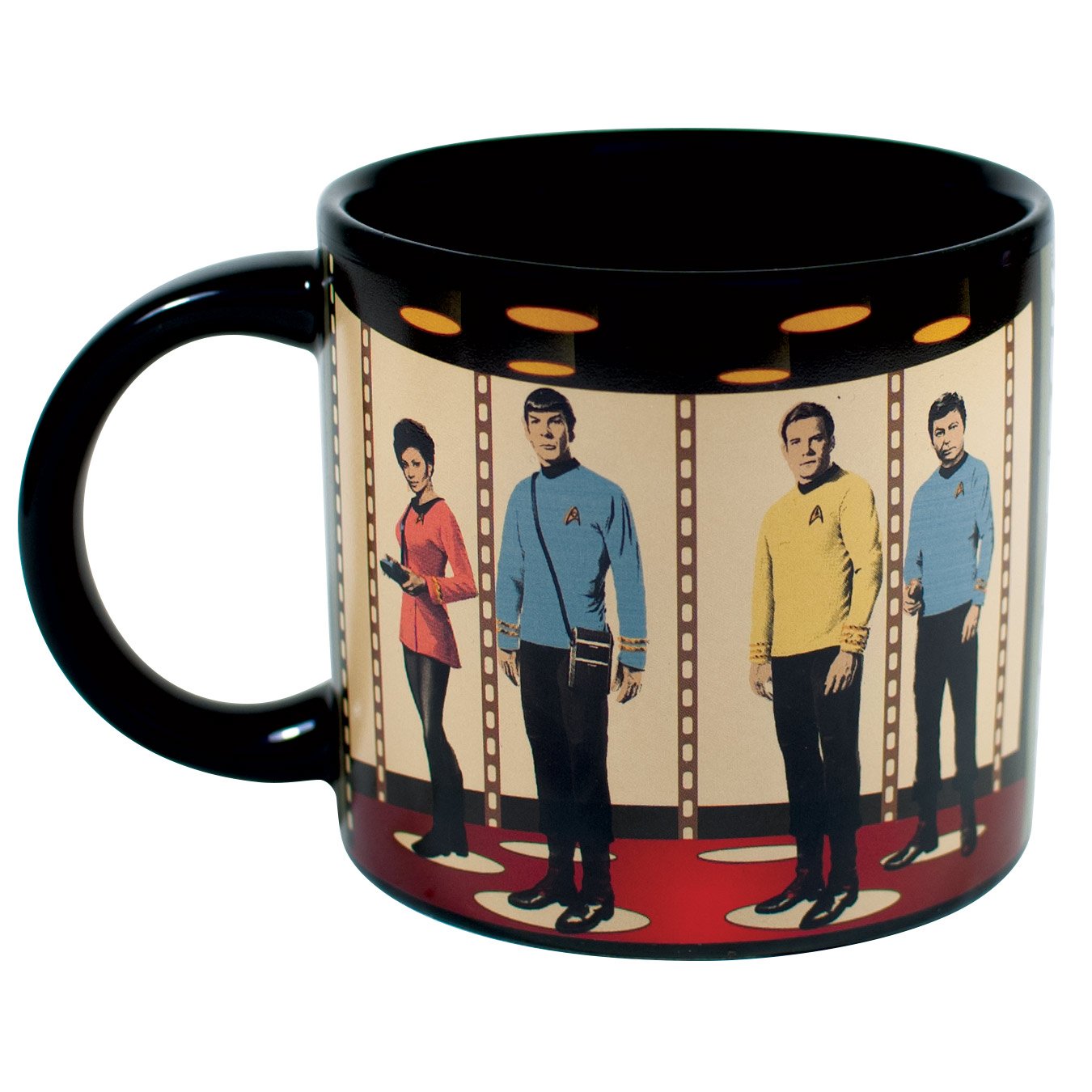 Star Trek Transporter Heat Changing Mug - Add Coffee or Tea and Kirk, Spock, McCoy and Uhura Appear on The Planet's Surface - Comes in a Fun Box
