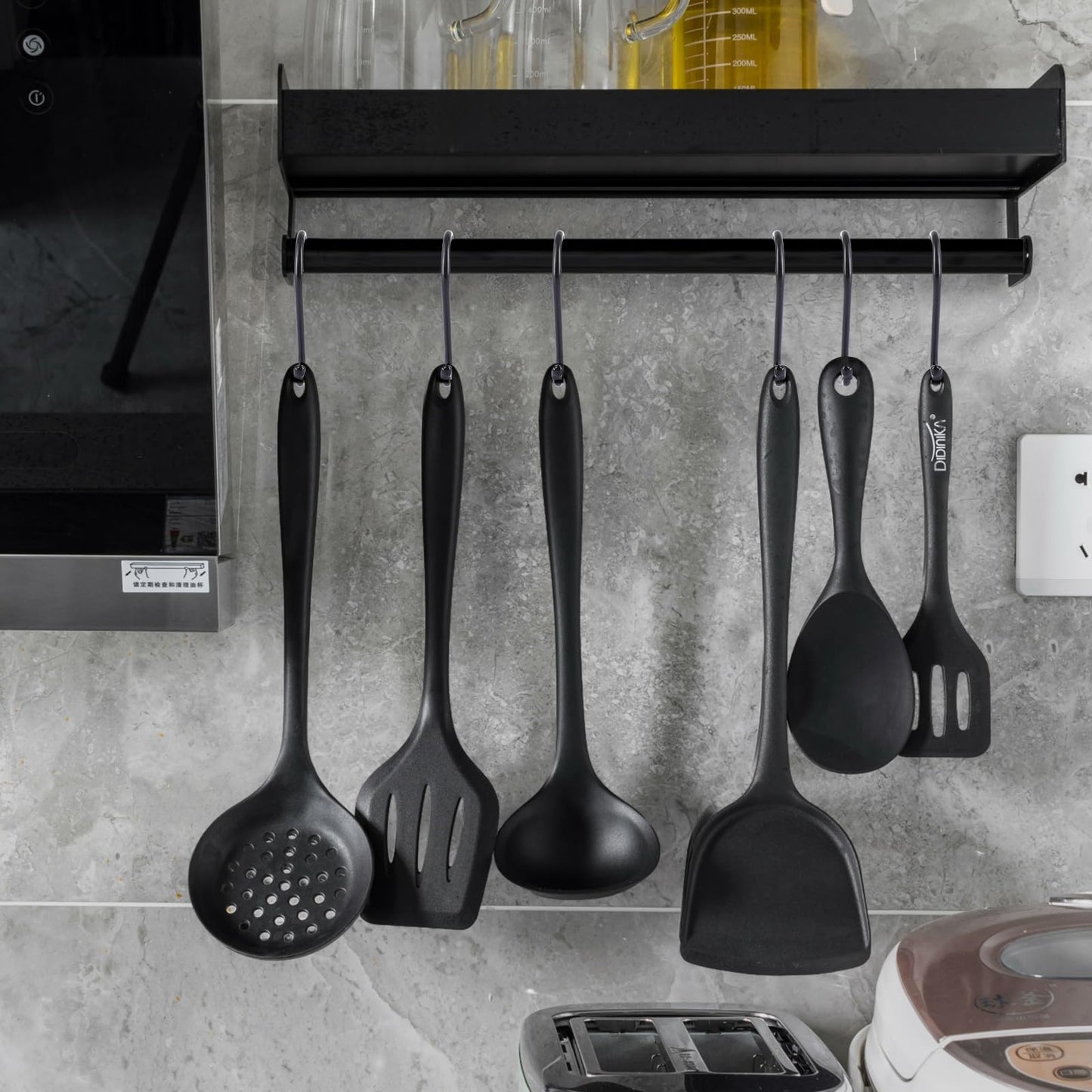 Acrux7 24 Pack 6 Inch S Hooks, Heavy Duty Large S Hook, Black Vinyl Coated Non Slip Metal Large S-Hooks for Hanging Plants, Pots, Garden, Garage, Jeans Hangers