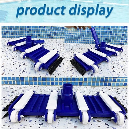 Swimming Pool Vacuum Head Suction Brush Head, Pool Cleaning Equipment & Accessories with Side Bristles Cleaning Supplies for Water Parks Swimming Pool Cleaning Debris