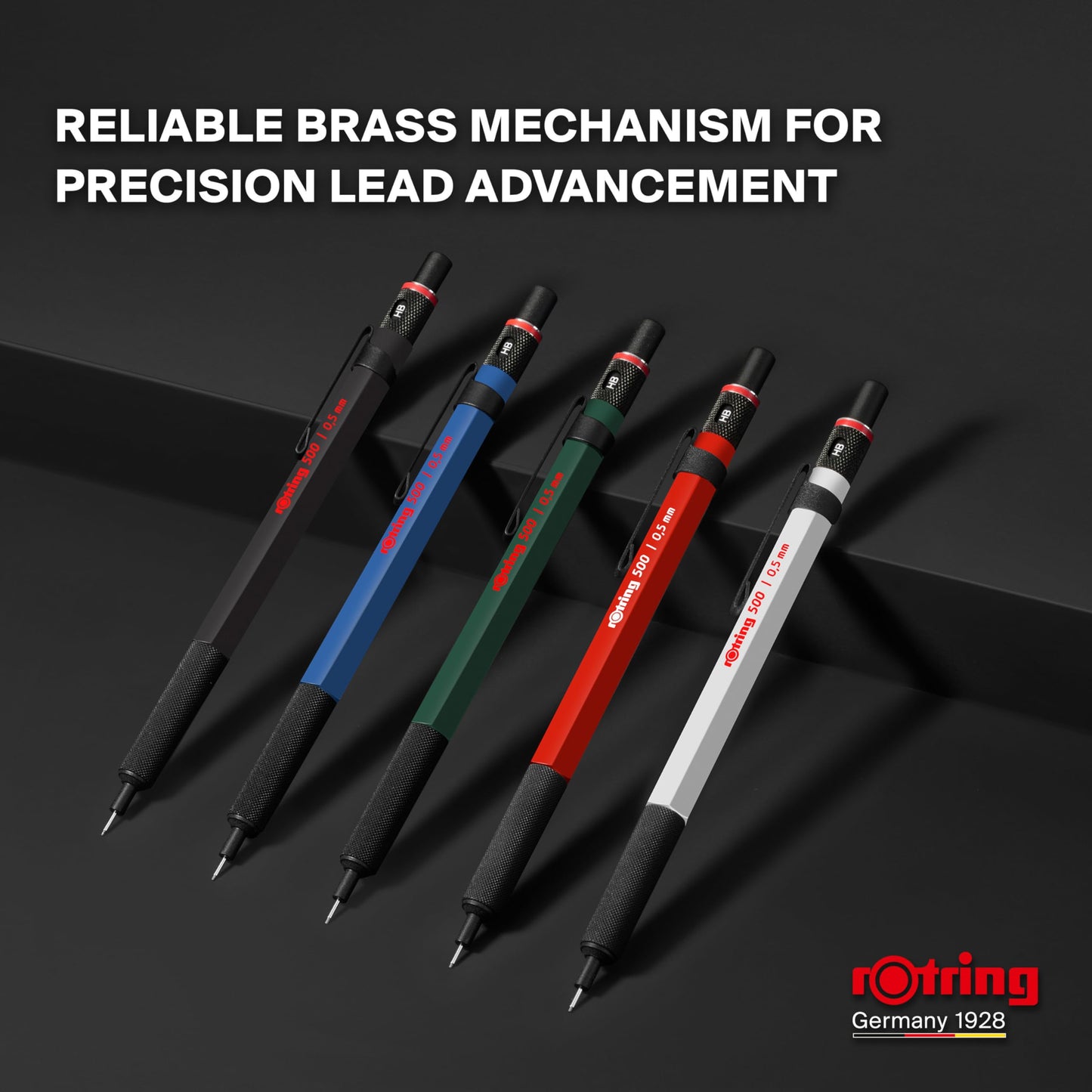 rOtring 500 0.5mm Mechanical Pencil, Black (502505N)