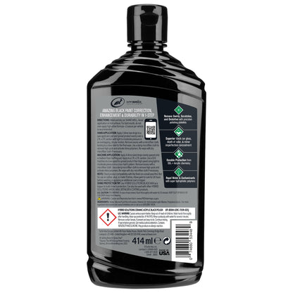 Turtle Wax 53448 Hybrid Solutions Ceramic Acrylic Black Polish and Wax Formulated for Black Car Paint, Removes Surface Scratches and Swirl Marks, Provides Water Repellency, 14 oz. (Pack of 1)