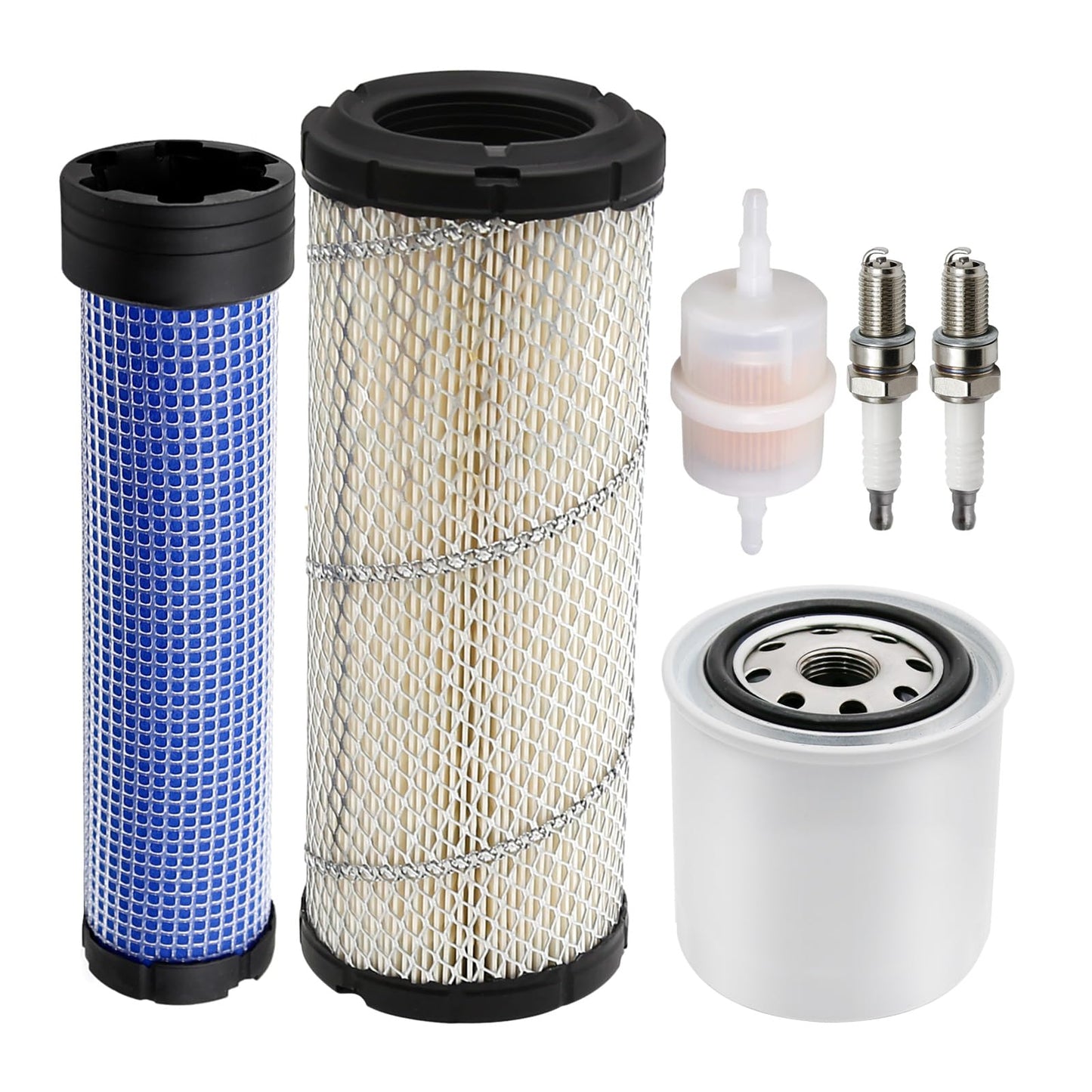 Vkinman 25 083 01-S Air Filter Replacement for Kohler Kawasaki 2508301 25 083 04-S 2508304 11013-7019 11013-7020 M131802 M131803 CH18-CH26 CV16-CV26 CH730-CH750 Engine with 25 050 33-S Oil Filter