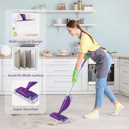 30 Count Disposable Wetjet Pad Refills for Swiffer Wetjet,Spray Wet Pads Refill, Heavy Duty Mop Pad Refills,All Purpose Multi Surface Floor Cleaning