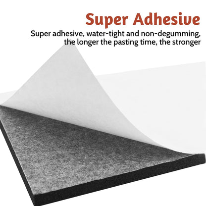 Vefhby Foam Insulation Neoprene Sheets Roll with Adhesive, 12 in x 59 in x 1/2 in Closed Cell Neoprene Rubber Roll, Multi-Function for DIY, Home, Industrial & Soundproof Projects (Black)