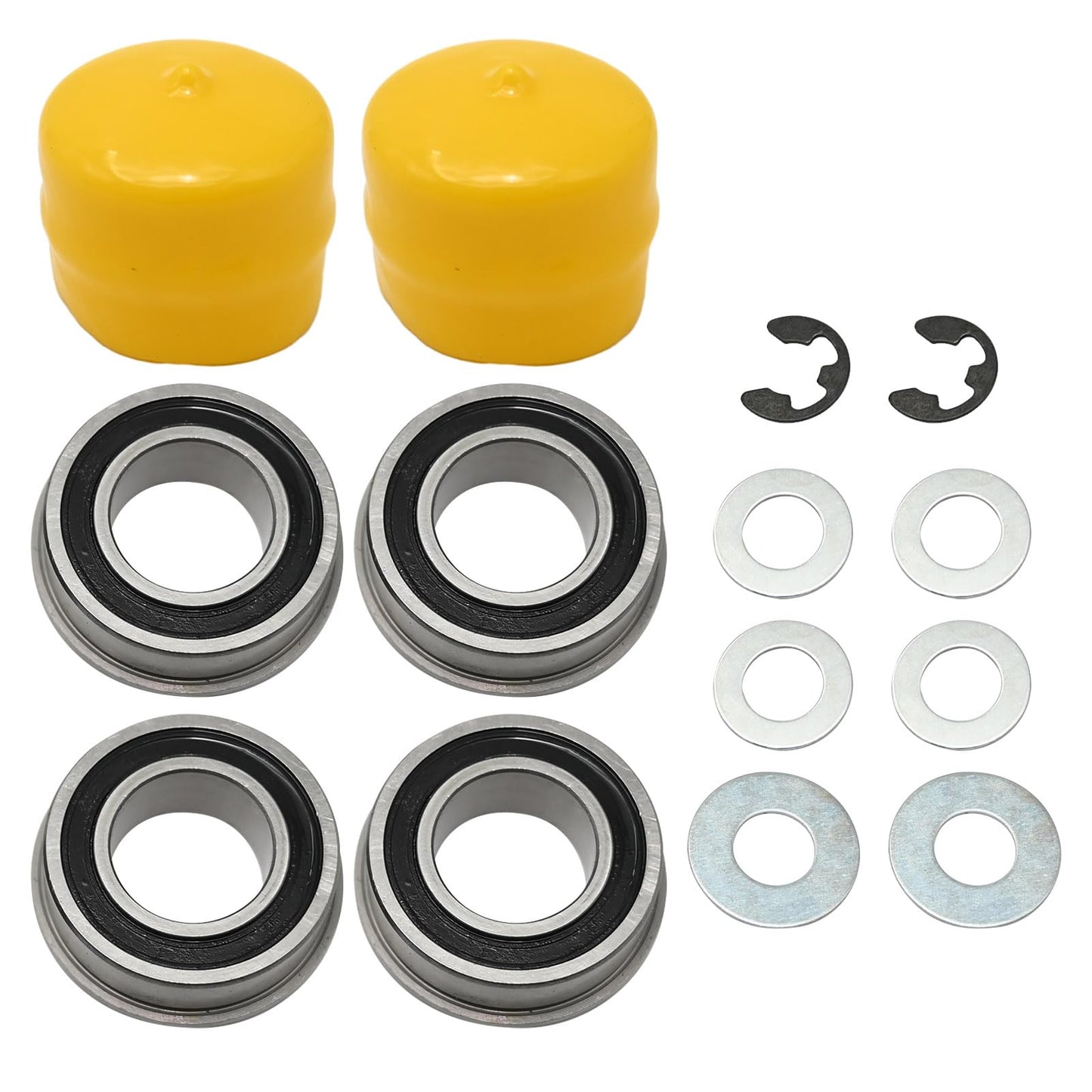 SYOWADA Front Wheel Bearing Bushing Kit Replacement for John Deere LA100 L105 LA115 LA125 LA130 LA135 LA140 LA145 LA150 LA155 LA165 LA175, for Wheels with 1.375" Rim and 0.750" Axle Sizes
