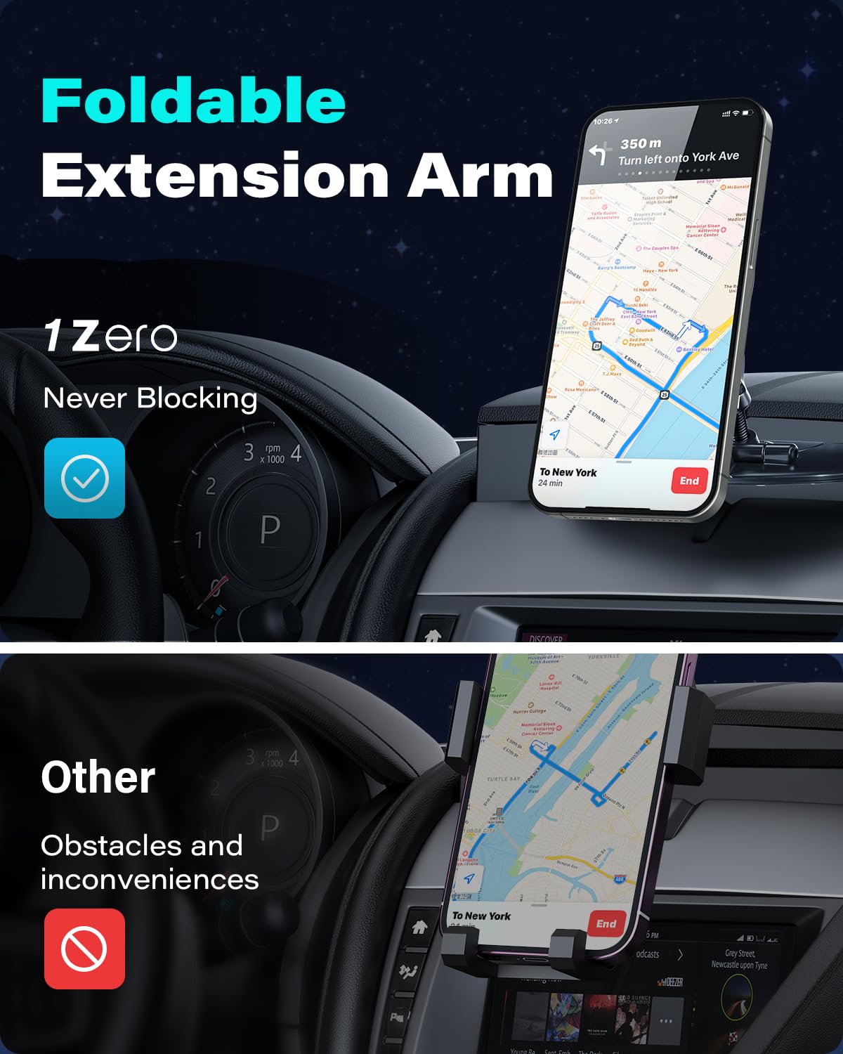 1Zero for Magsafe CD Phone Holder for Car [17 Strong Magnets] Magnetic CD Player Phone Mount, Hollow Socket CD Slot Phone Mount for iPhone 16 15 14 13 12 Series Pop Grip Ring Holder Magsafe Case