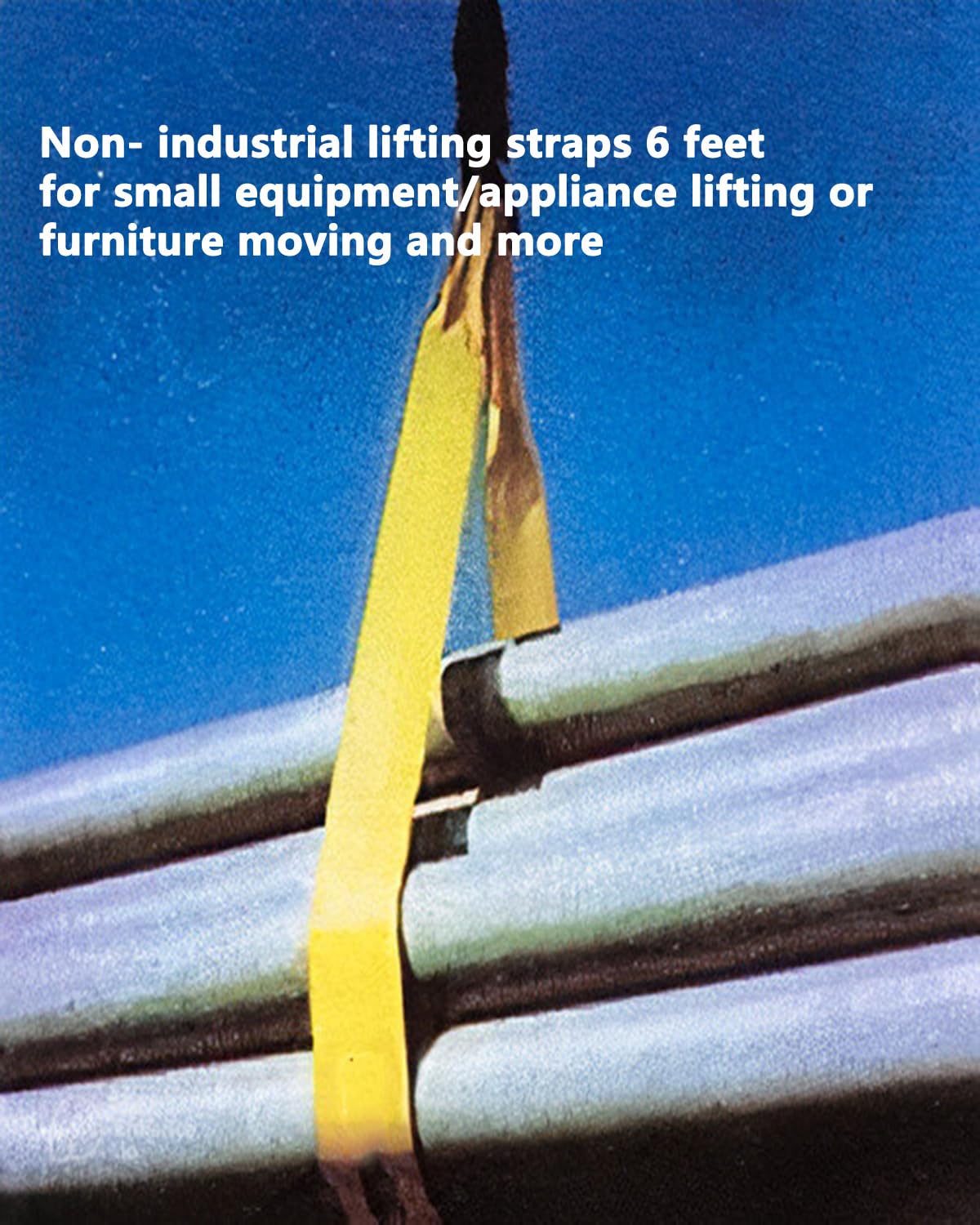 AsgenoX 2 Pack 2 "x6' Tow Strap with Reinforced Loops Vehicle Recovery Rope 18,000 lbs Pound Capacity Recovery Strap