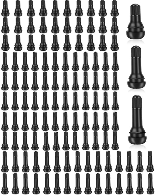 Riseuvo 120 Pcs TR412 TR413 TR414 Tire Valve Stems - Rubber Snap-in Valves for 0.453" Rim Hole Universal Fit Car, Truck, Trailer, ATV, Lawn Mower