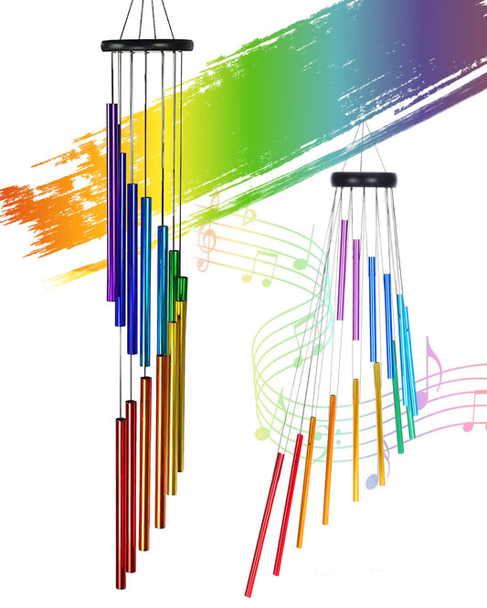 Wind Chimes, 30 Inches Windchimes Outdoor Hanging Wind Chimes Garden Decor Thick Metal Aluminium Alloy Tubes (Unique Color)