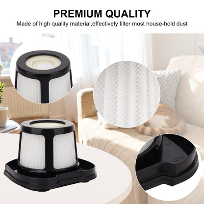 2284W Vacuum Filters for Bissell Pet Hair Eraser Hand Vacuum models 2284W, 2390A, 2390, 2389, 2579, Replace part# 1614212 1614203 1614204 (4 Replacement Filter 6 Foam Filter)