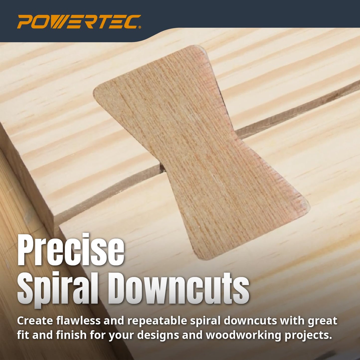 POWERTEC 71333 Router Bits Solid Brass Inlay Kit | for 1/4 Templates for High RPM Routing | Includes 1/8 Carbide Router Bit/Cutter + 1/4 Shank, Universal Bushing, Retainer Nut, Collar, Alignment Pin