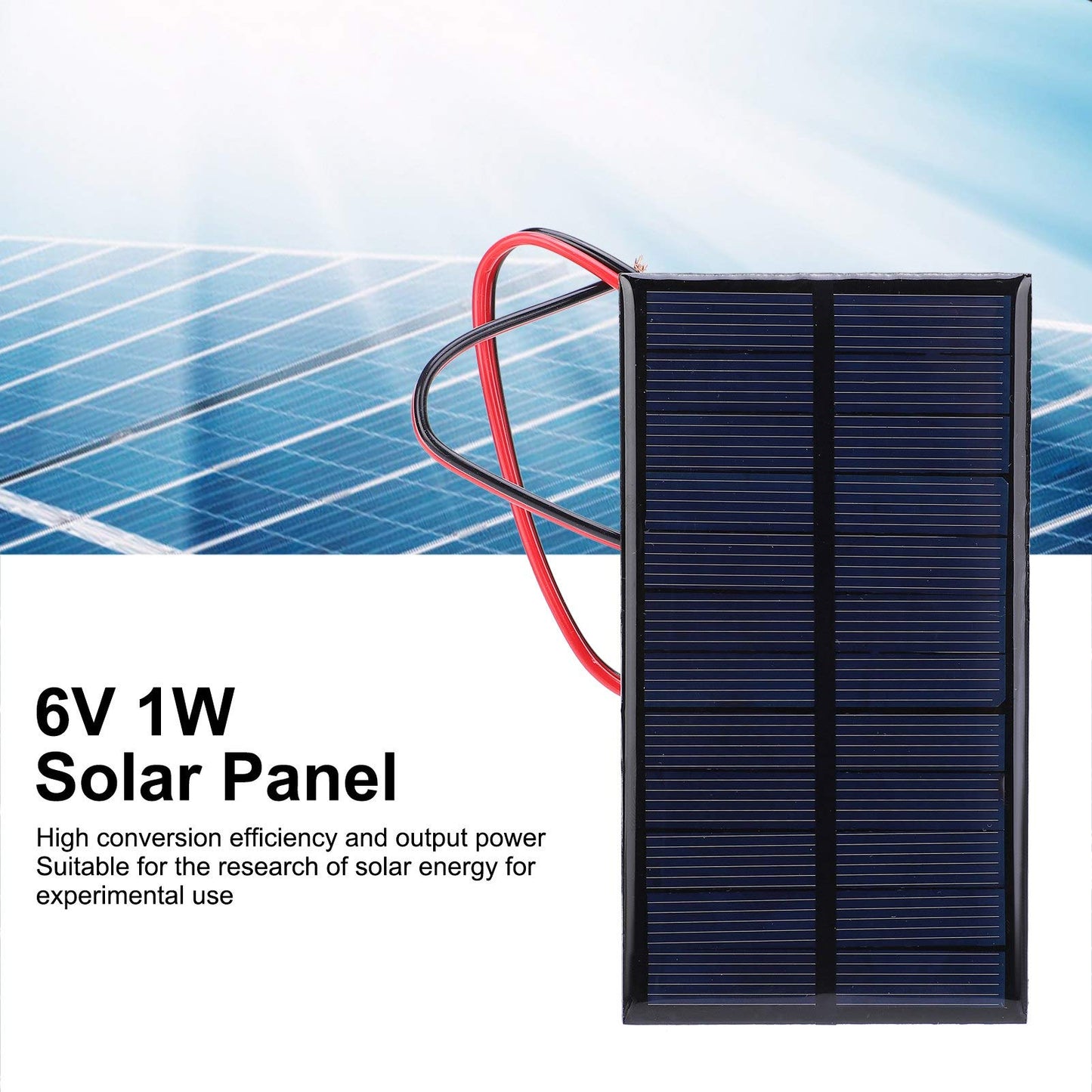 3Pcs Mini Solar Panel DC 6V Polysilicon Solar Cell Module Solar DIY System Kits with 30cm Cable