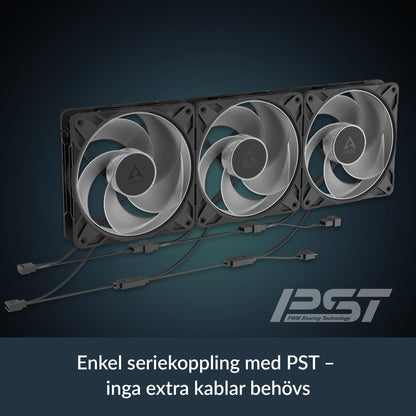 ARCTIC P12 Pro Reverse A-RGB – 120 mm Premium Fan with Reverse Airflow, PWM Fan with Y Cable Splitter, 500-3000 RPM, 0 RPM <5% PWM, 5V Digital RGB, hydrodynamic Bearing, 4-Pin - Black