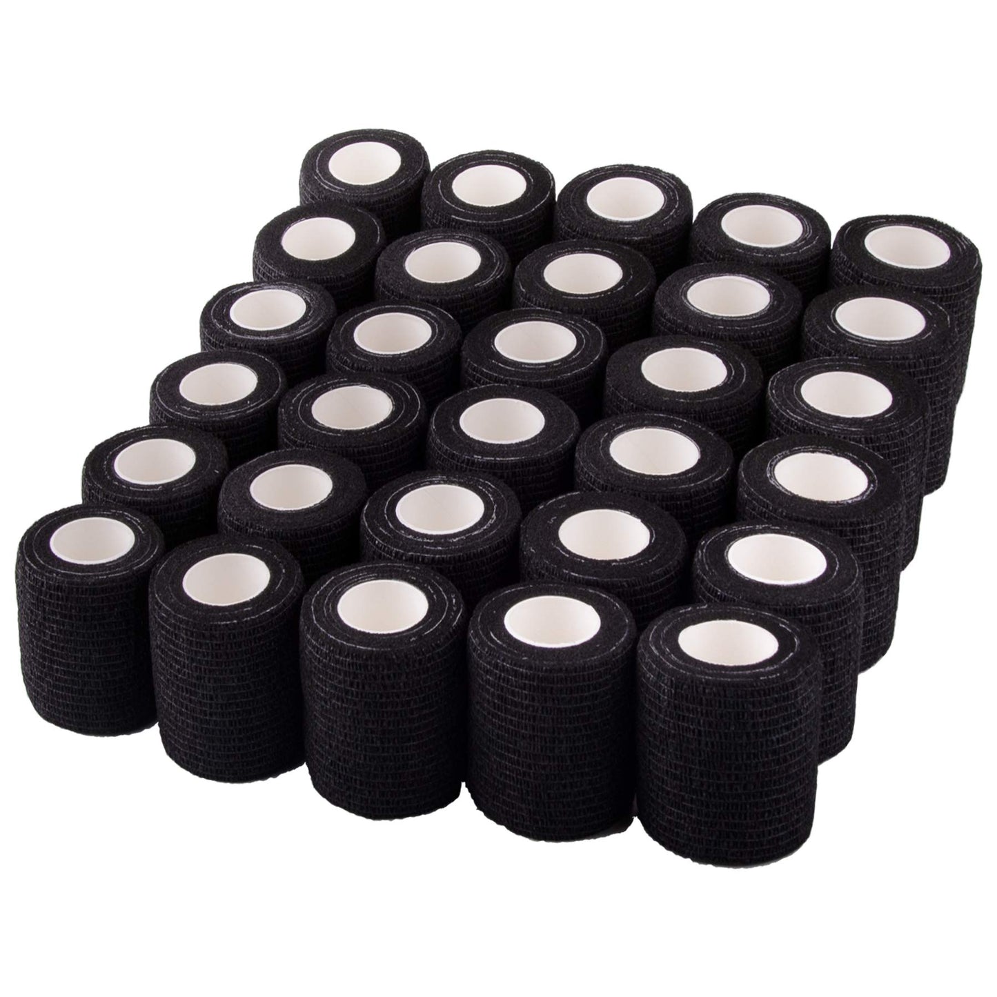 BQTQ 30 Rolls Self Adherent Cohesive Wrap Bandage 2” x 5 Yards Breathable Athletic Tape Stretch Wrap Roll Sports wrap Tape Adhesive for Wrist Ankle Swelling Sprains(Black Color)