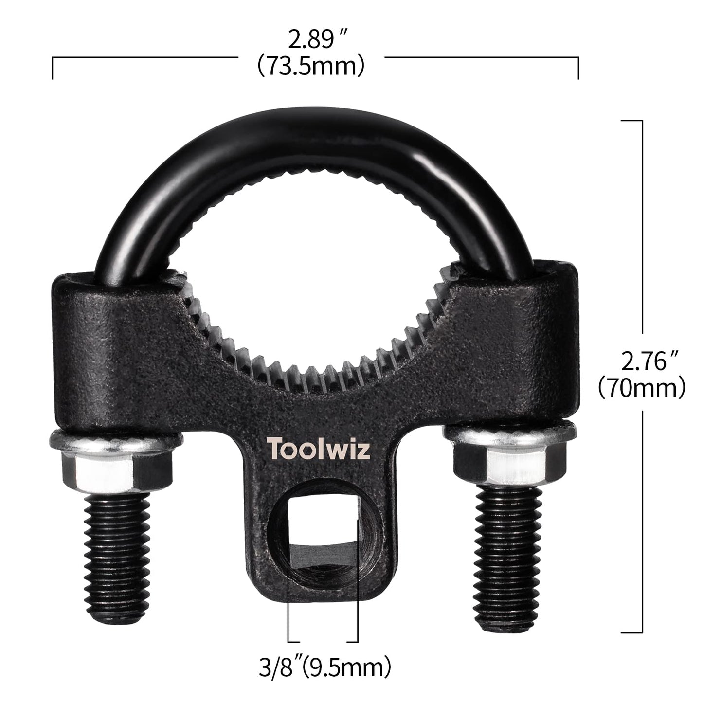 Toolwiz Inner Tie Rod Removal Tool Kit, 3/8'' Universal Low Profile Tool and Inner Tie Rod Hex Wrench Repair Remover 27-42mm End Accessory for 1/2" Square Drive, 2pcs for Most Cars Repair