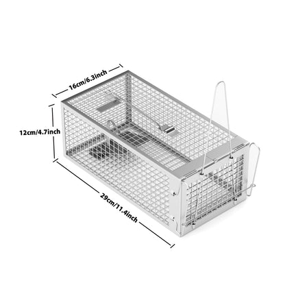 WEIANG Mouse Trap Humane Chipmunk Cage Trap for Indoors and Outdoors, Rat Trap No Kill Live Catch and Release 1pc - Reusable,Mouse,Mice,Chipmunks,Voles,Hamsters,Weasel and More Rodents