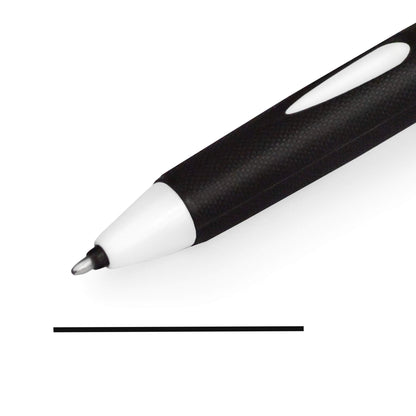Uni-Ball SN-220 Power Tank Retractable Ballpoint Pen - 1.0mm - White Barrel - Black Ink - Pack of 12