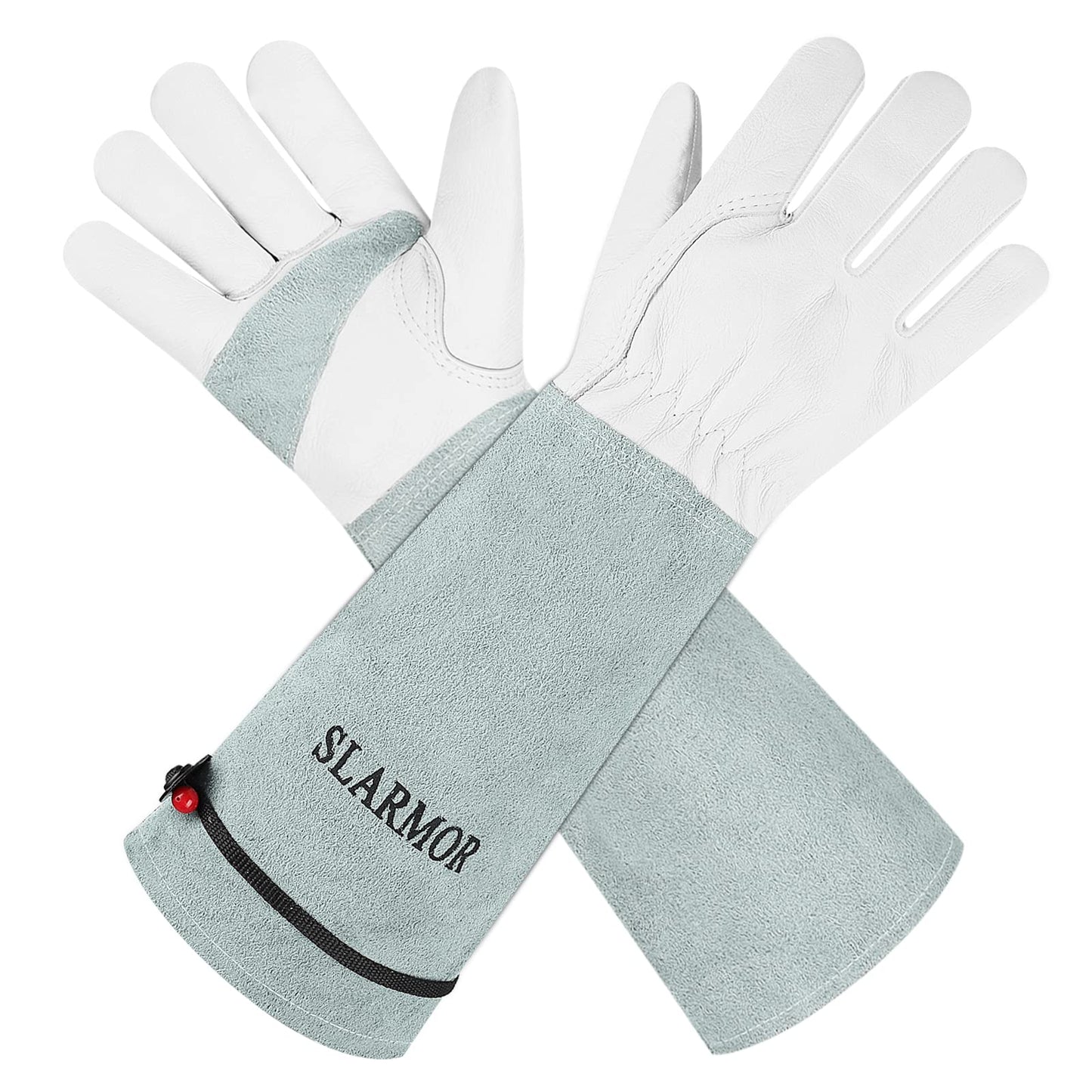 1 Pair Long Gardening-Gloves Women/Men-Thorn proof Rose Pruning Heavy Duty Gauntlet