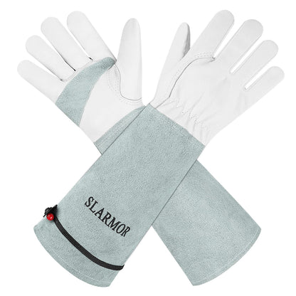 1 Pair Long Gardening-Gloves Women/Men-Thorn proof Rose Pruning Heavy Duty Gauntlet