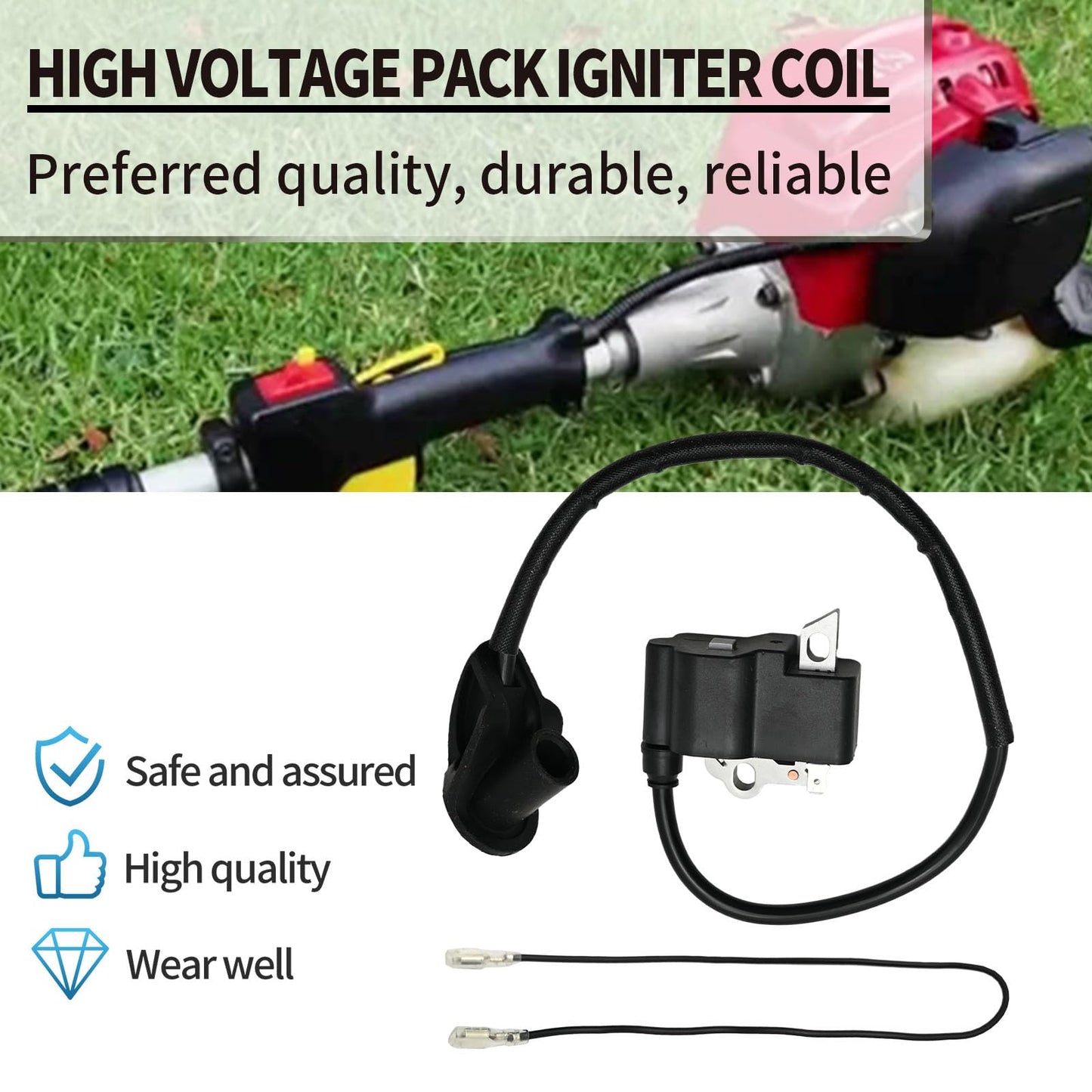 Anxingo 4134 400 1306 4134 400 1301 Ignition Coil Replacement for Stihl FS120 FS120R FS200 FS200R FS250 FS250R FS300 FS350 BT120C BT121 Trimmer Brushcutter