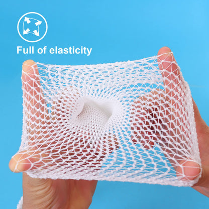 Konmee Size 2 Tube Bandages Fix Net Tubular Bandage Elastic Net Wound Dressing for Thumbs and Toes, 32.8FT Long