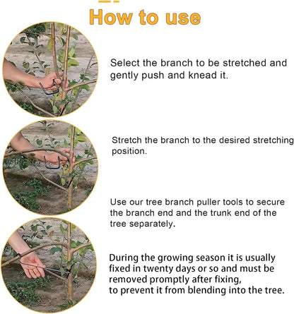 WLSANX Fruit Tree Limb Spreader 20pcs,10inch Branch Puller,New Fruit Branch Spreader Plastic Hose Wrapped Iron Wire Don't Damage Branches,Tree Open Angle Pull Branch Bending Tool (26T)
