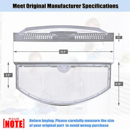 WE03X23881 Dryer Lint Filter for Dryer GTD33EASK0WW GTD42EASJ2WW GTD65GBSJ3WS Lint Filter Screen Assembly Replacement Parts 4476390 AP6031713 PS11763056