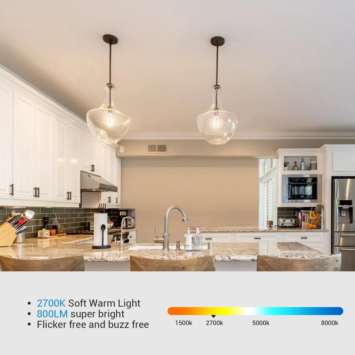 12V LED Edison Light Bulbs Low Voltage - Warm Light 6W E26 Standard Base 60W Equivalent - DC Bulb for RV, Solar Panel Project, Boat, Garden Landscape, Off-Grid Lighting, Pack of 2