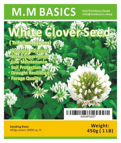 1 Pound Dutch Lawn White Clover Seed - White Clover Seeds for Lawn Canada (450 g)