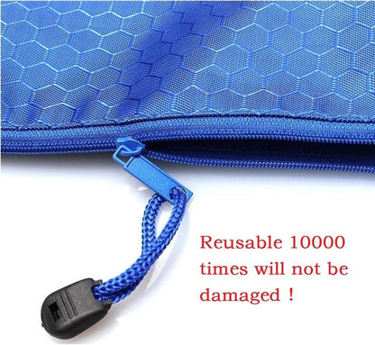 10 Pcs Waterproof Zipper File Bags-A4 Size Oxford Office Filing Documents Storage Folder, Cosmetics Offices Supplies Travel Accessories Pouch