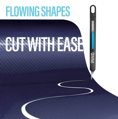 VViViD Precision Gliding Automotive Vinyl Wrapping Knife 3-Pack, Safety Locking, 15 Replacement Blades