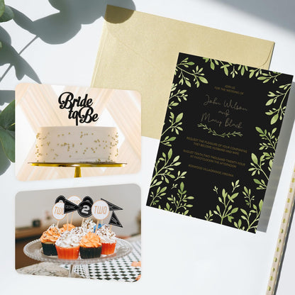 110lb Black Heavyweight Construction Paper, Goefun 100 Sheets Black Cardstock Paper Thick Paper for Invitations, Menus, Scrapbook, DIY Cards