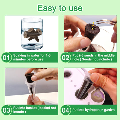 ALIINKD 80pcs Hydroponics Grow Sponges Replacement Seed Pods Compatible with AeroGarden, iDOO Refill Pods for Indoor Plants, Seed Starter pods, and Hydroponics Growing System Supplies
