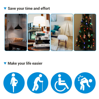 DEWENWILS Wireless Remote Control Outlet, Programmable and Expandable Electrical Outlet Switch, Wireless Remote Light Switch, 100FT Range, 1 Remote and 3 Outlets