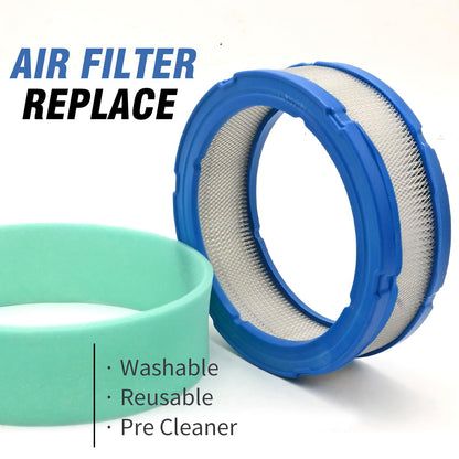 Vkinman 2Pack 394018 272490 Air Filter with Pre Cleaner Replacement for BS 841359 392642 394018S, Replacement for John Deere LG394018JD