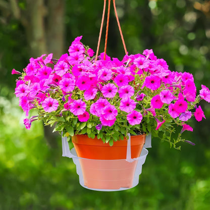 15-Pack Clear Hanging Plant Drip Trays, 8" Durable Plastic Saucers with Airflow Design for 6-8" Pots, Leak-Proof Indoor/Outdoor Hanging Basket Drip Pans for Floor Protection (15, 8 inch)